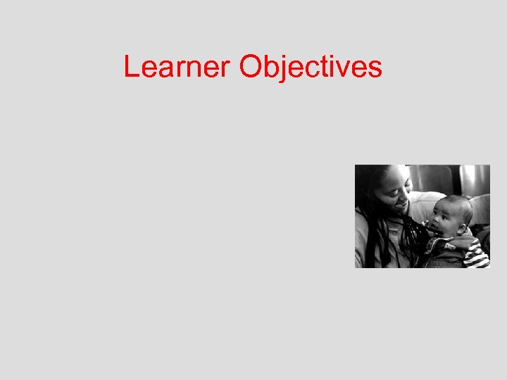 Learner Objectives 