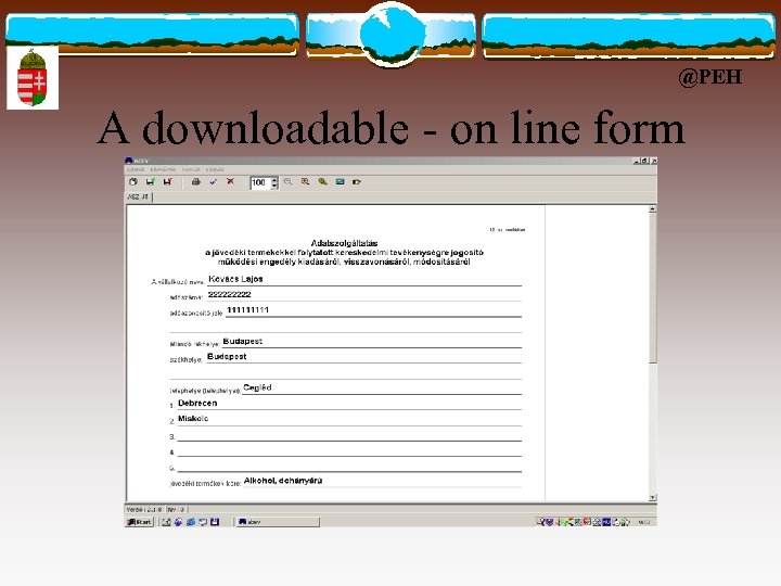 @PEH A downloadable - on line form 