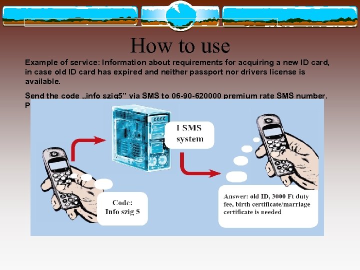 How to use Example of service: Information about requirements for acquiring a new ID