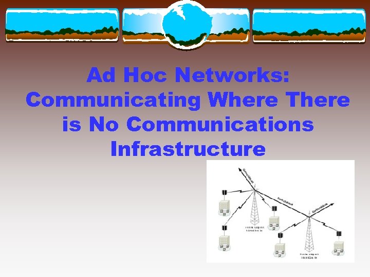 Ad Hoc Networks: Communicating Where There is No Communications Infrastructure 