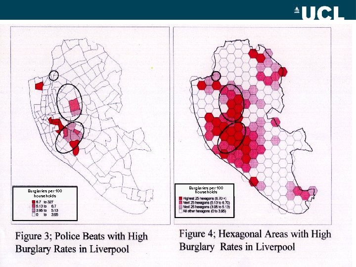 Burglaries per 100 households 