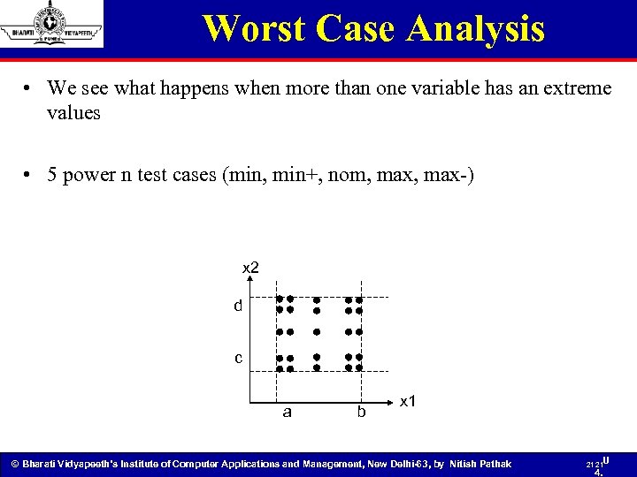 Worst Case Analysis • We see what happens when more than one variable has