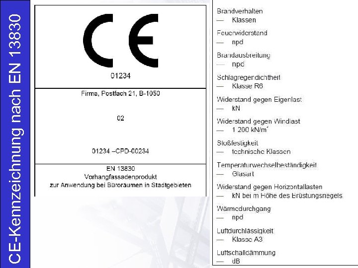 CE-Kennzeichnung nach EN 13830 