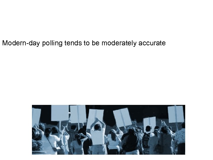 Modern-day polling tends to be moderately accurate 