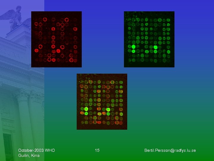 October-2003 WHO Guilin, Kina 15 Bertil. Persson@radfys. lu. se 