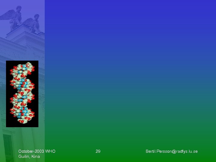 October-2003 WHO Guilin, Kina 29 Bertil. Persson@radfys. lu. se 