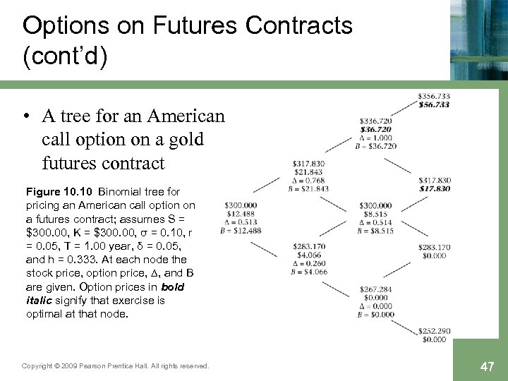 Options on Futures Contracts (cont’d) • A tree for an American call option on