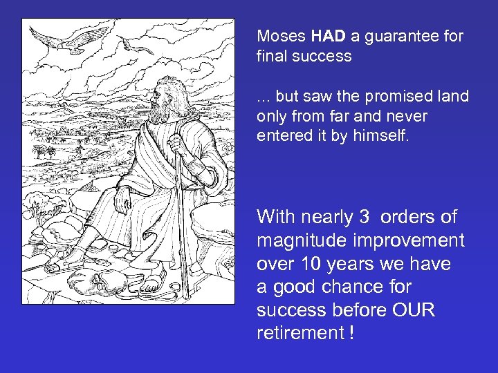 Moses HAD a guarantee for final success. . . but saw the promised land