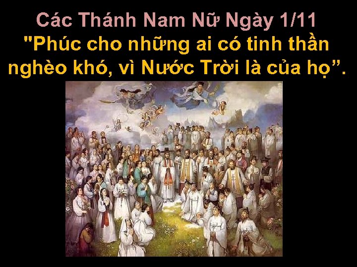 Các Thánh Nam Nữ Ngày 1/11 
