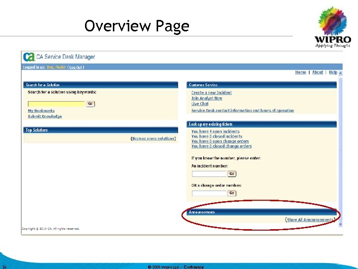 Overview Page 26 © 2009 Wipro Ltd - Confidential 