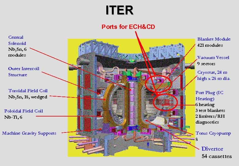 ITER Ports for ECH&CD Central Solenoid Nb 3 Sn, 6 modules Outer Intercoil Structure