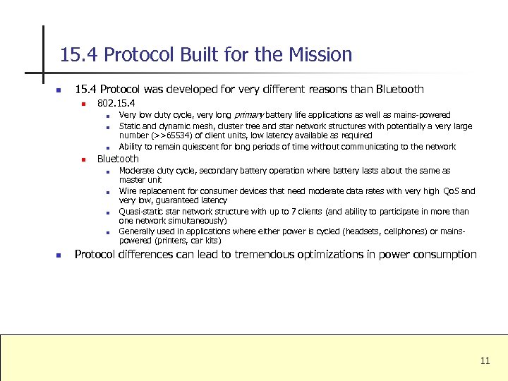 15. 4 Protocol Built for the Mission n 15. 4 Protocol was developed for