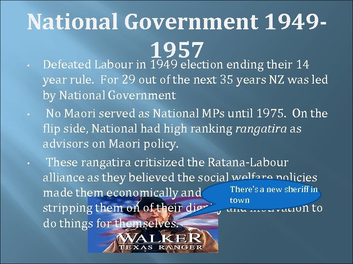 National Government 19491957 ending their 14 Defeated Labour in 1949 election • • •