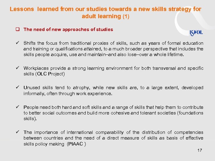 Lessons learned from our studies towards a new skills strategy for adult learning (1)