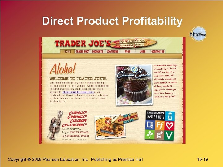 Direct Product Profitability Copyright © 2009 Pearson Education, Inc. Publishing as Prentice Hall 16