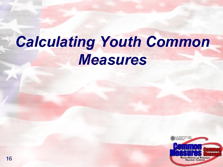 Calculating Youth Common Measures 16 