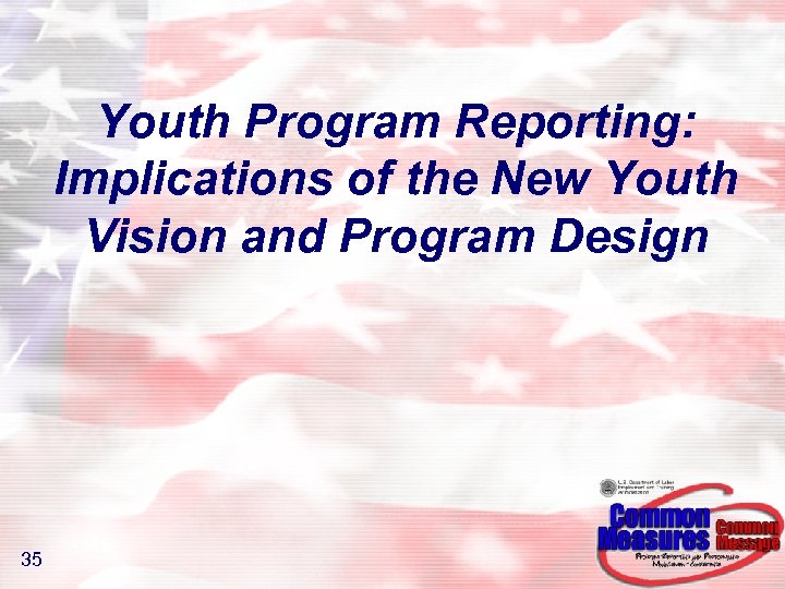 Youth Program Reporting: Implications of the New Youth Vision and Program Design 35 