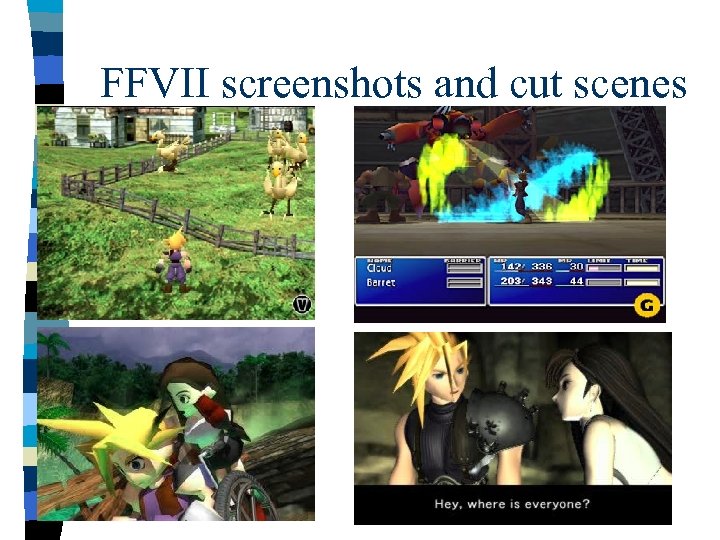 FFVII screenshots and cut scenes 