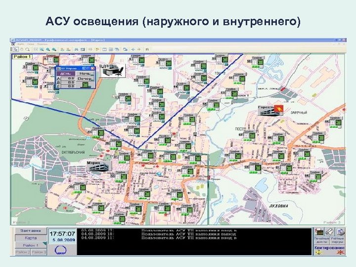 АСУ освещения (наружного и внутреннего) 