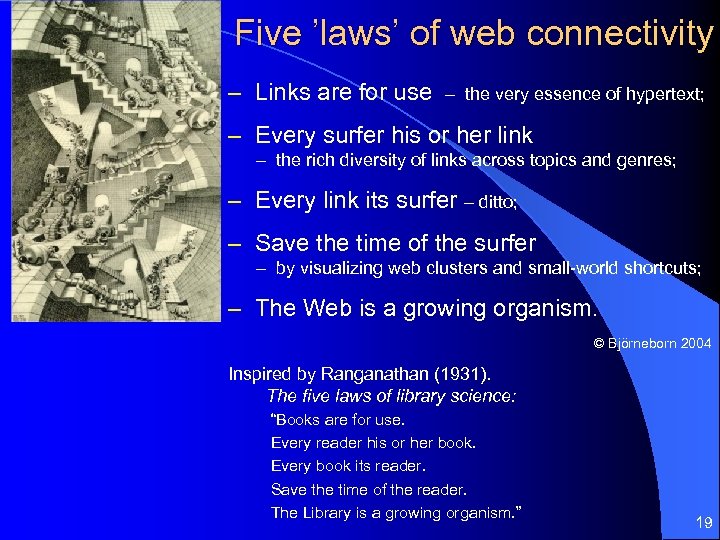 Five ’laws’ of web connectivity – Links are for use – the very essence