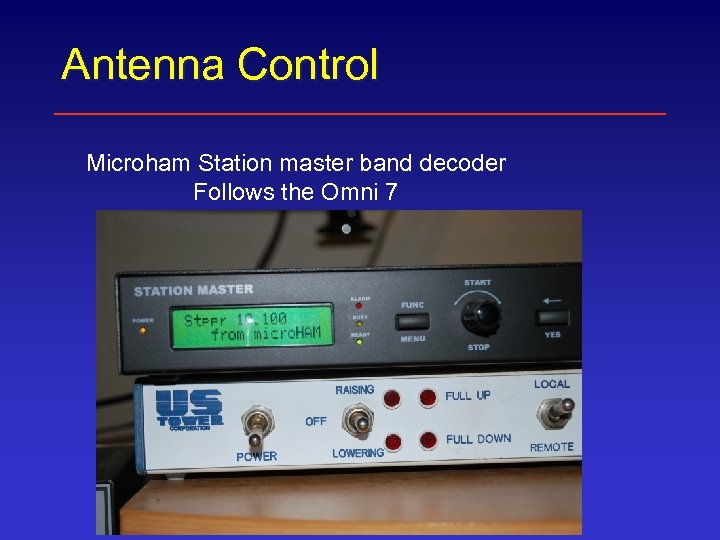 Antenna Control Microham Station master band decoder Follows the Omni 7 