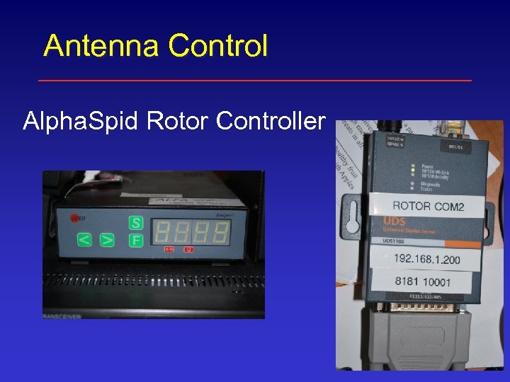 Antenna Control Alpha. Spid Rotor Controller 