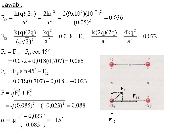 Jawab : F 13 F 14 F 12 