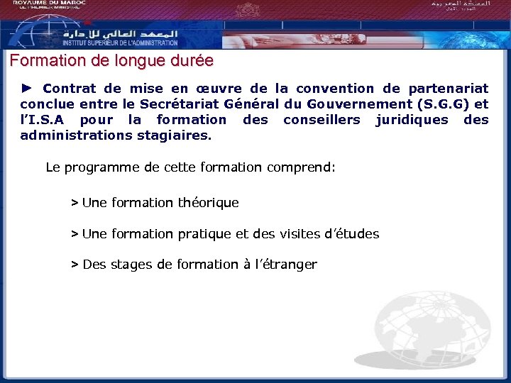 Formation de longue durée ► Contrat de mise en œuvre de la convention de