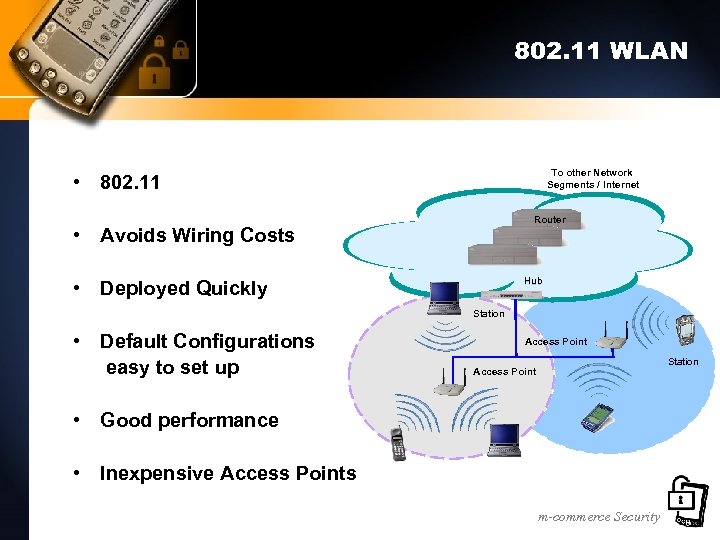 802. 11 WLAN To other Network Segments / Internet • 802. 11 Router •