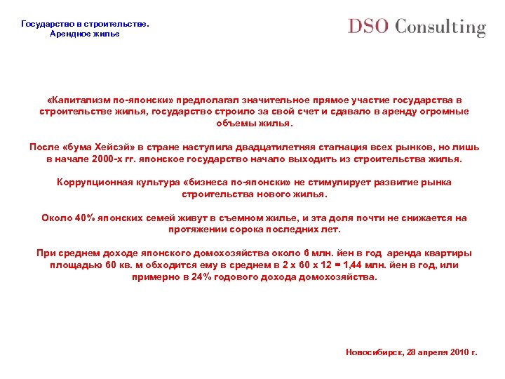 Государство в строительстве. Арендное жилье «Капитализм по-японски» предполагал значительное прямое участие государства в строительстве