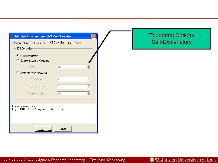 Triggering Options Self-Explanatory Extensible Zuver - Applied Platform 19 - Lockwood / Networking Research