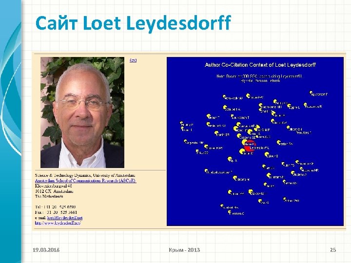 Сайт Loet Leydesdorff Текст … 19. 03. 2018 Крым - 2013 25 