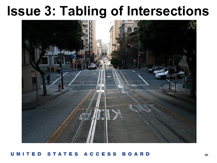 Issue 3: Tabling of Intersections 56 