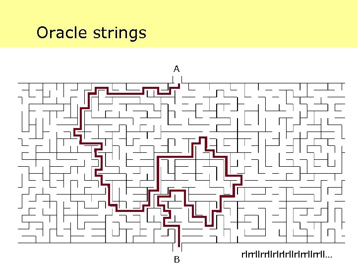 Oracle strings A B rlrrllrlrlrllrlrrll… 