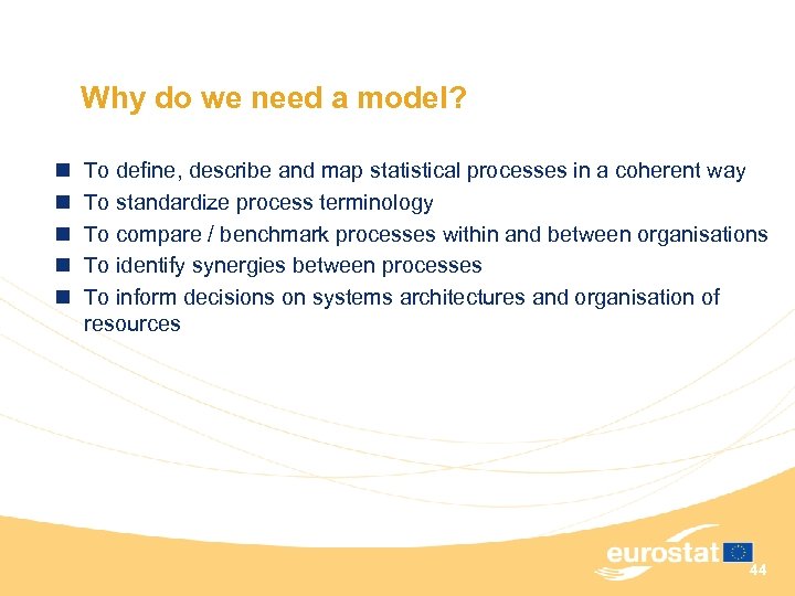 Why do we need a model? n n n To define, describe and map