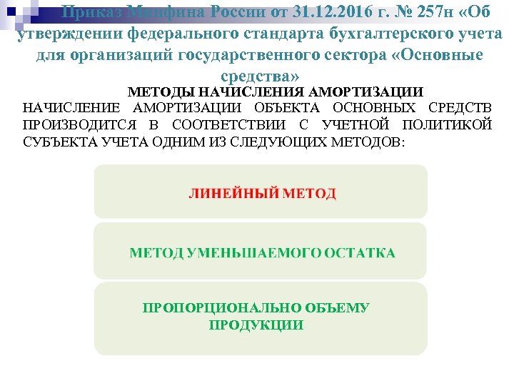 Приказ Минфина России от 31. 12. 2016 г. № 257 н «Об утверждении федерального