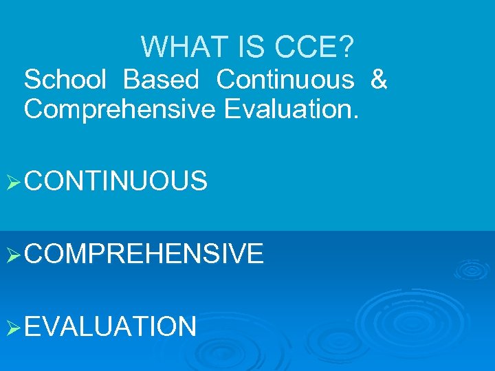 What Is Cce School Based Continuous Comprehensive