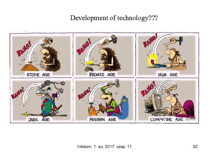 Development of technology? ? ? Infokom. 1. ea. 2017. szep. 11. 32 