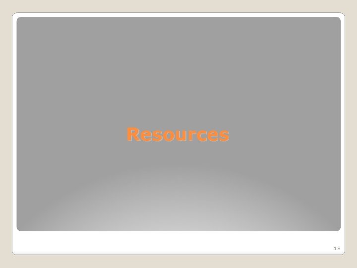 Resources 18 