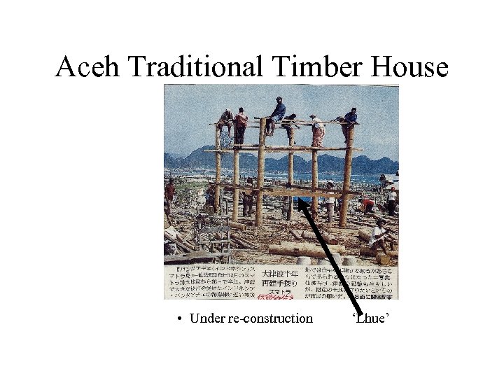 Aceh Traditional Timber House • Under re-construction ‘Lhue’ 