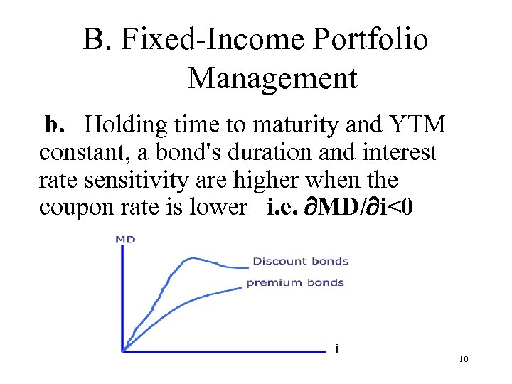 B. Fixed-Income Portfolio Management b. Holding time to maturity and YTM constant, a bond's