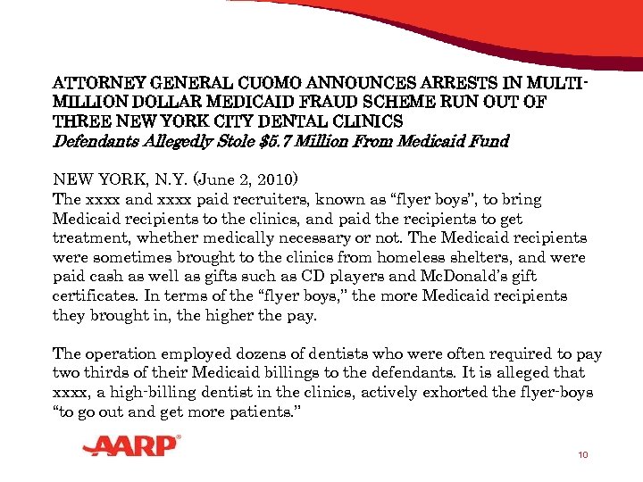 ATTORNEY GENERAL CUOMO ANNOUNCES ARRESTS IN MULTIMILLION DOLLAR MEDICAID FRAUD SCHEME RUN OUT OF