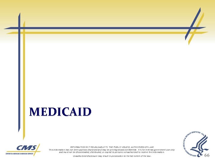 MEDICAID INFORMATION NOT RELEASABLE TO THE PUBLIC UNLESS AUTHORIZED BY LAW: This information has