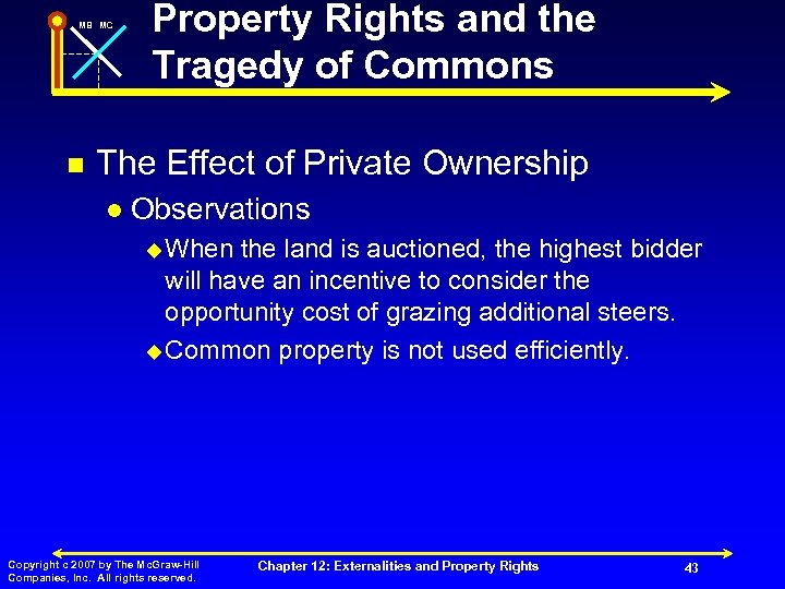 MB MC n Property Rights and the Tragedy of Commons The Effect of Private