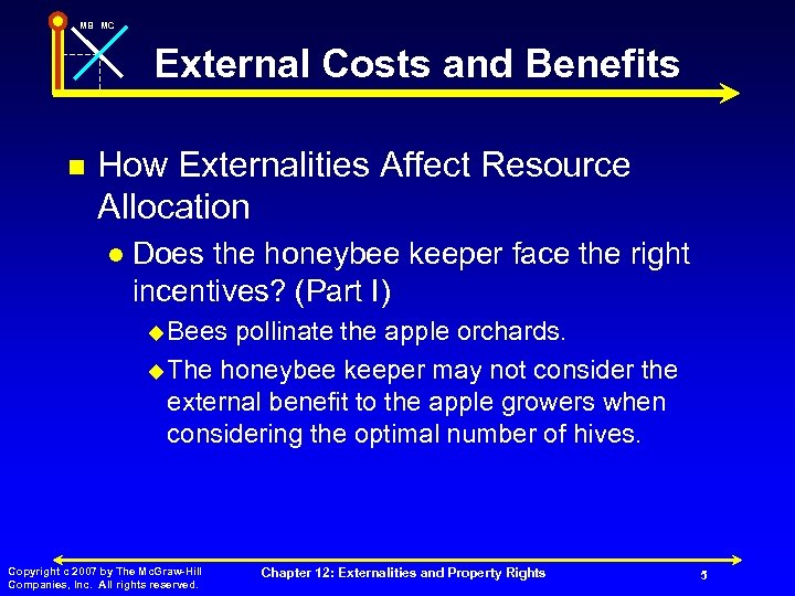 MB MC External Costs and Benefits n How Externalities Affect Resource Allocation l Does