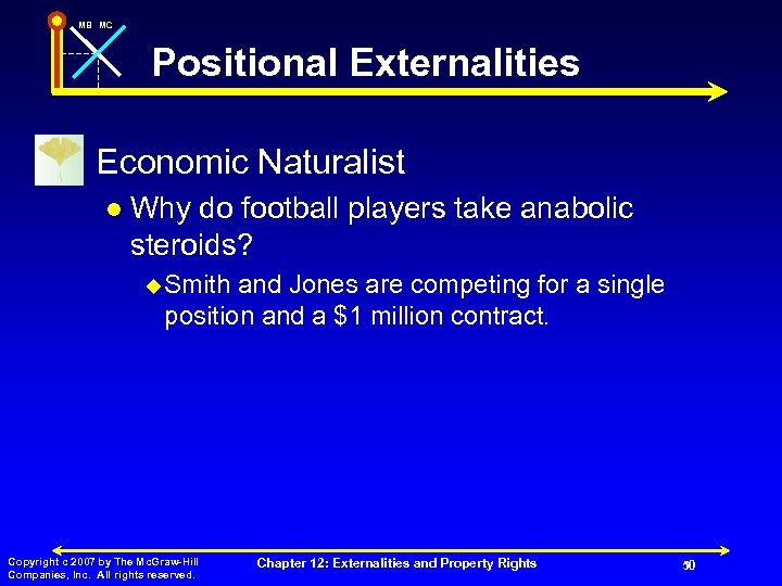 MB MC Positional Externalities n Economic Naturalist l Why do football players take anabolic