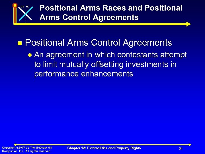 MB MC n Positional Arms Races and Positional Arms Control Agreements l An agreement