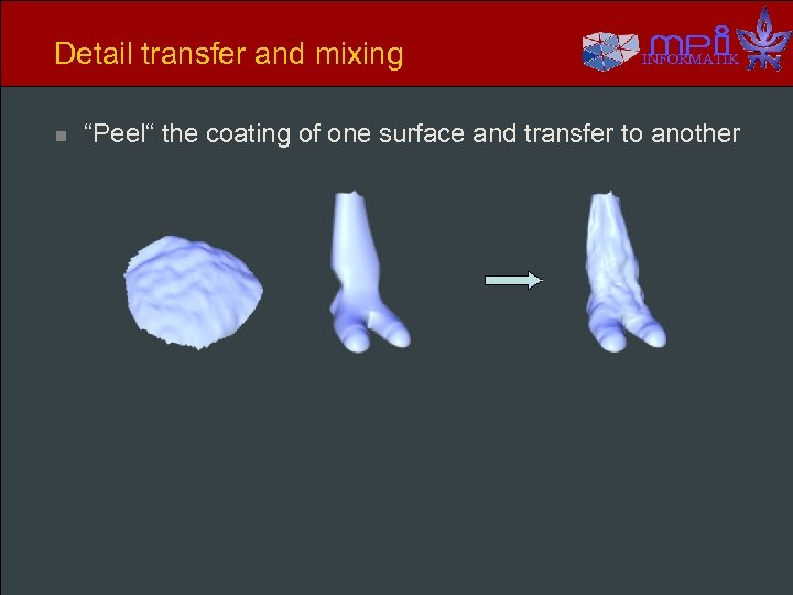 Detail transfer and mixing n INFORMATIK “Peel“ the coating of one surface and transfer
