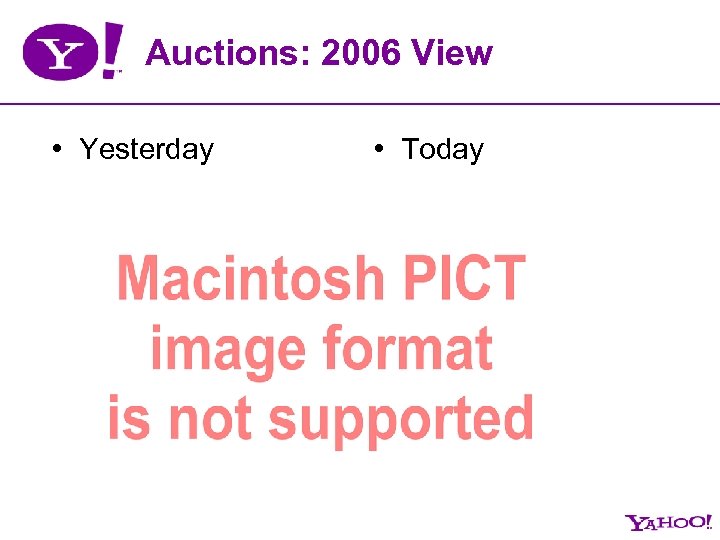 Auctions: 2006 View • Yesterday • Today 