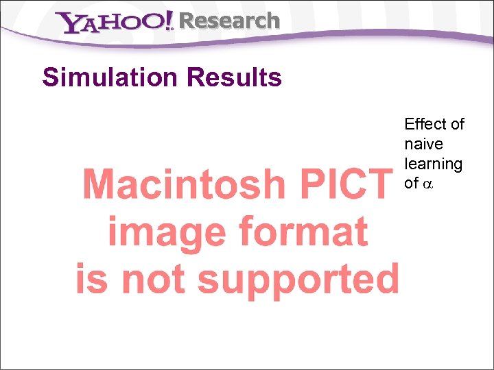 Research Simulation Results Effect of naive learning of 